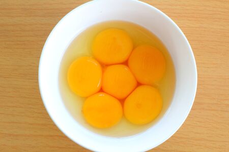 Eggs in a bowl の写真素材