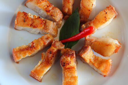 Streaky pork friedの写真素材
