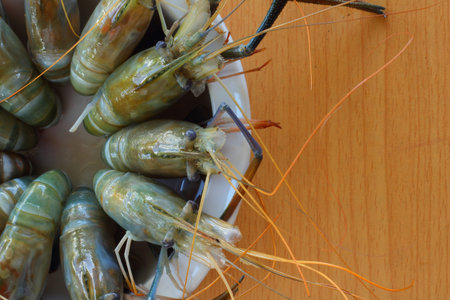 Prawn on plate 