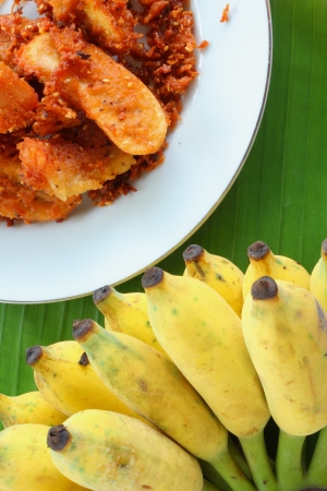 Deep fried bananaの写真素材