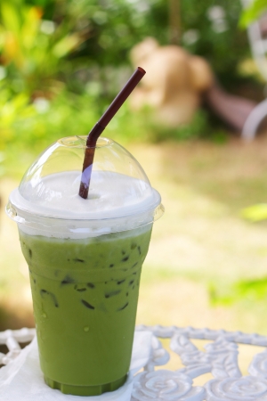 Cold green tea の写真素材