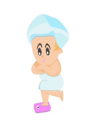 Overweight girlのイラスト素材