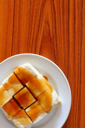 Tofu and sauceの写真素材