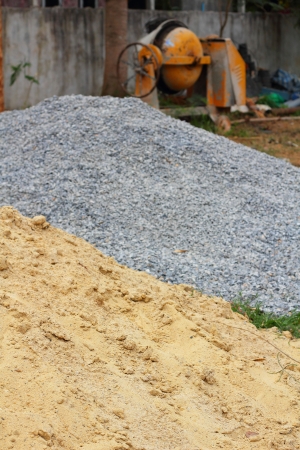 stone and sand for cement - stone and sand backgroundの写真素材