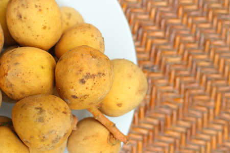 Longkong on plate の写真素材