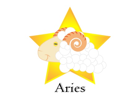 Sheep zodiac cartoon vectorのイラスト素材
