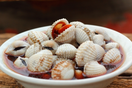 cockle in fish sauceの写真素材