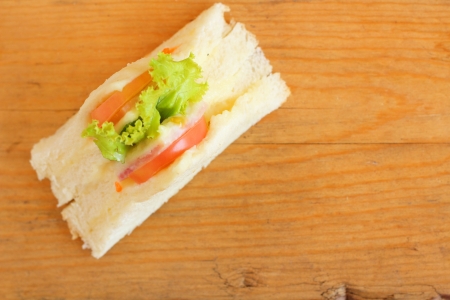 Sandwich with sausageの写真素材