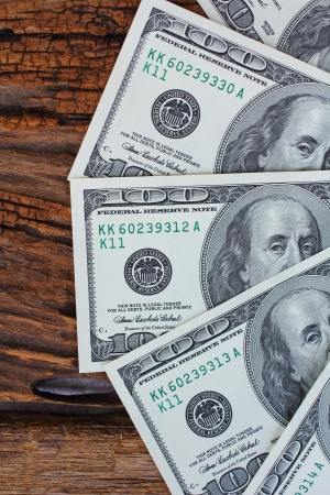 Many dollars banknotes - USD paper currencyの写真素材