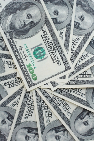 Many dollars banknotes - USD paper currencyの写真素材