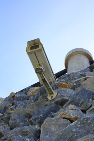 closed circuit television camera on the stone