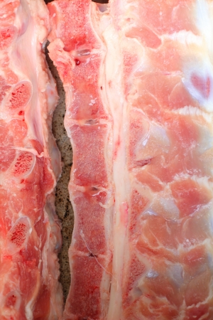 Raw pork ribs background textureの写真素材
