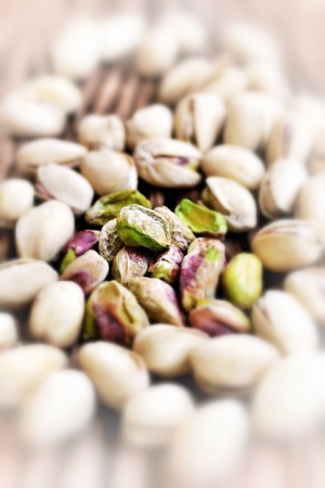 Close up green pistachio nutの写真素材