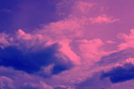 Stormy clouds on spring - overcast sky
