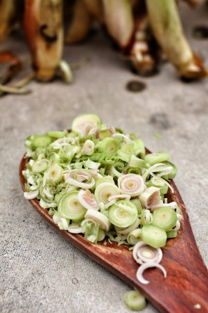 Close up of lemon grassの写真素材