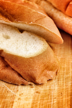 French bread on the wood