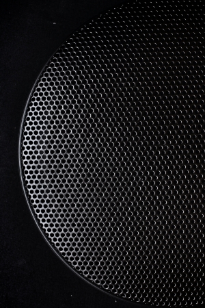 Close up of speaker gridの写真素材