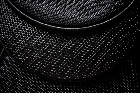 Close up of speaker gridの写真素材