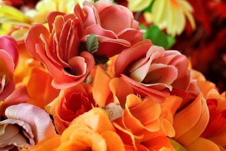 Beautiful rose of artificial flowersの写真素材