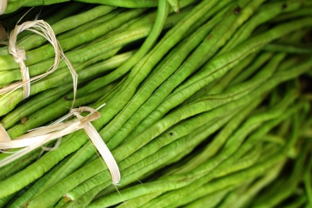 long bean in the marketの写真素材