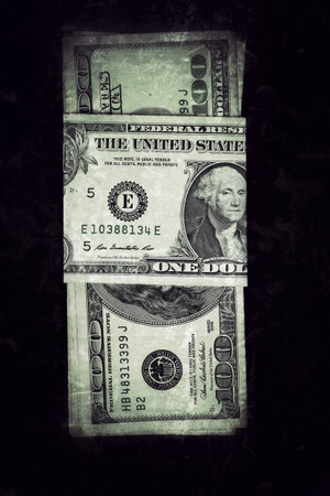 Many dollars banknotes