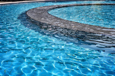 detail of beautiful swimming pool.