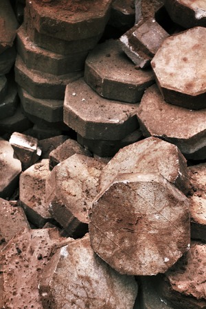 Gray brick for construction background textureの写真素材
