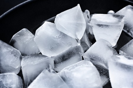 ice cubes on black の写真素材