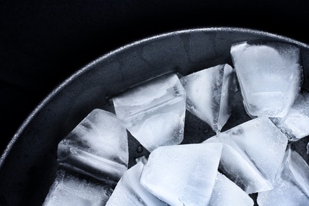 ice cubes on black の写真素材