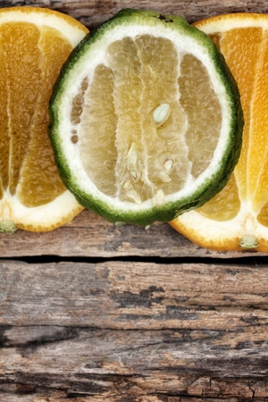 Close-up of  slice orange fruitの写真素材