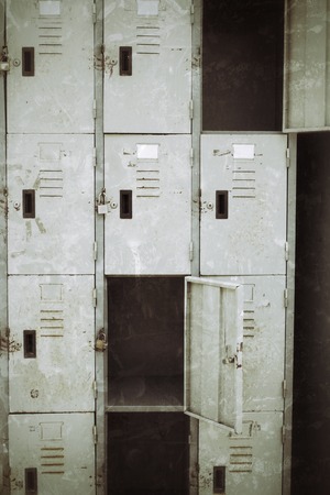 Row of Lockers and openの写真素材