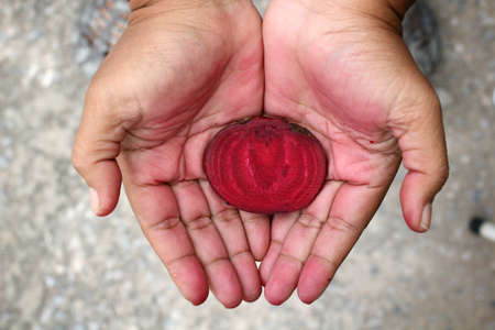 Close-ups of fresh beetroot.の写真素材