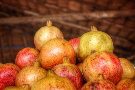 pomegranate  fruit  in the marketの写真素材