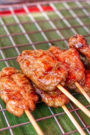 bbq pork asian style - grilled porkの写真素材