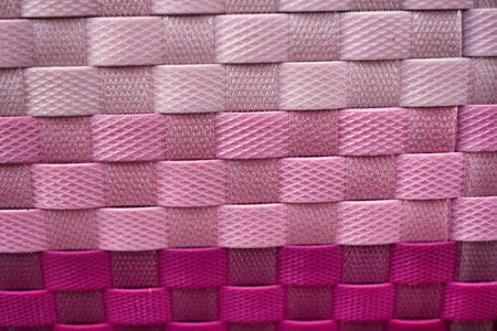 textured surface of  pink nylon stringsの写真素材