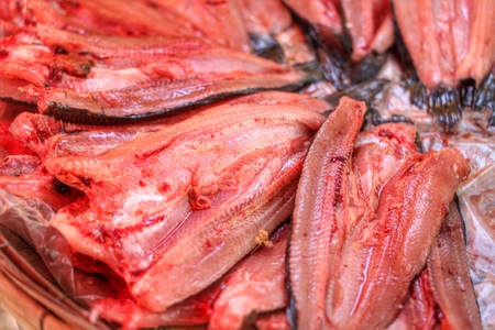 Fresh fish at the marketの写真素材