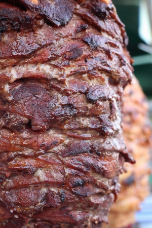 doner kebab in the restaurantの写真素材