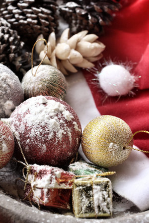 pine flowers of christmas decorations
