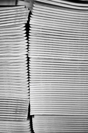 Close up of book stack