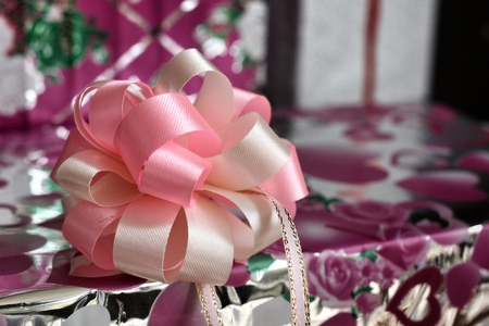 gift box with the ribbonの写真素材