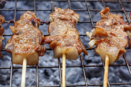Bar-B-Q or BBQ grill of meatの写真素材