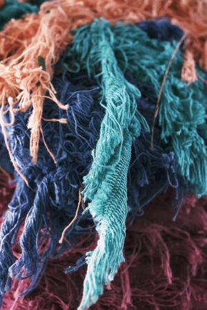 Hand made of raw silk  background textureの写真素材