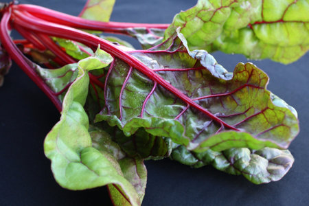 close up of swiss chard