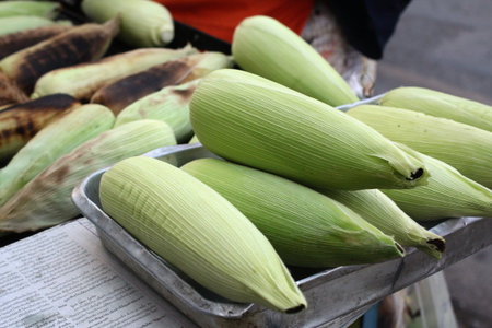 Roasted barbecue corn - BBQ cornの写真素材