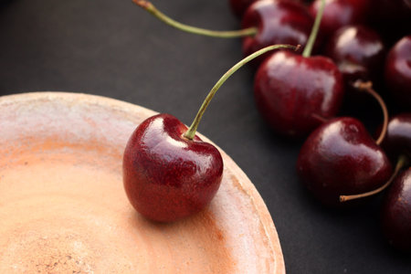 a lot of fresh cherries
