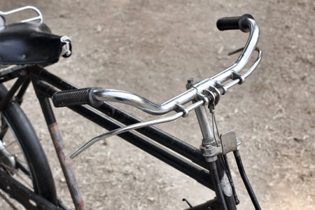 close up of vintage bicycle.