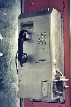 close up of vintage telephoneの写真素材
