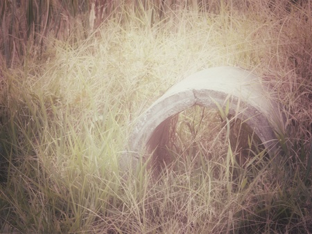 Concrete drainage tankの写真素材