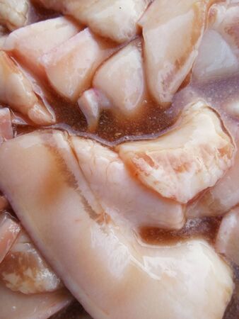 Marinated streaky pork for sukiyaki - asia foodの写真素材