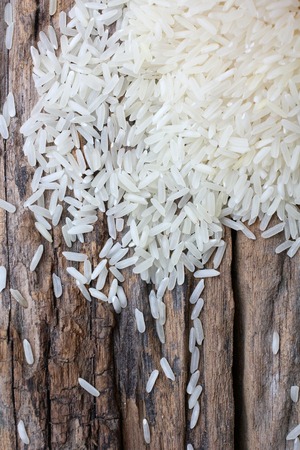 Close up of raw rice grainの写真素材